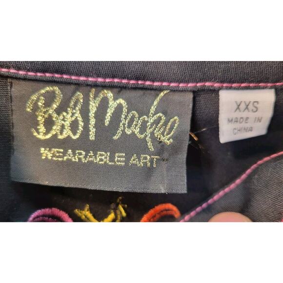 Bob Mackie Wearable Art May day Long Sleeve Button Heavy Shirt Women's XXS 2XS - Picture 12 of 16